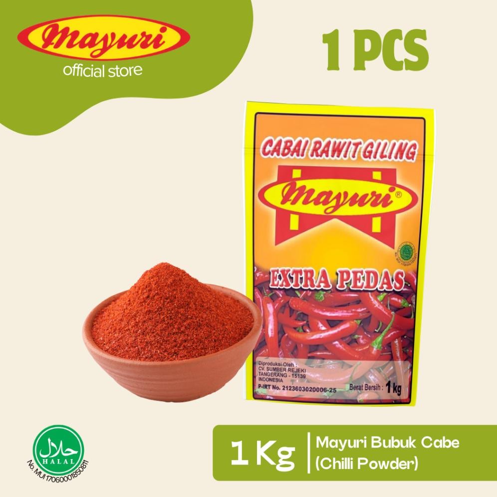 

Cabe Bubuk Extra Pedas MAYURI 1 Kg 1 Pcs