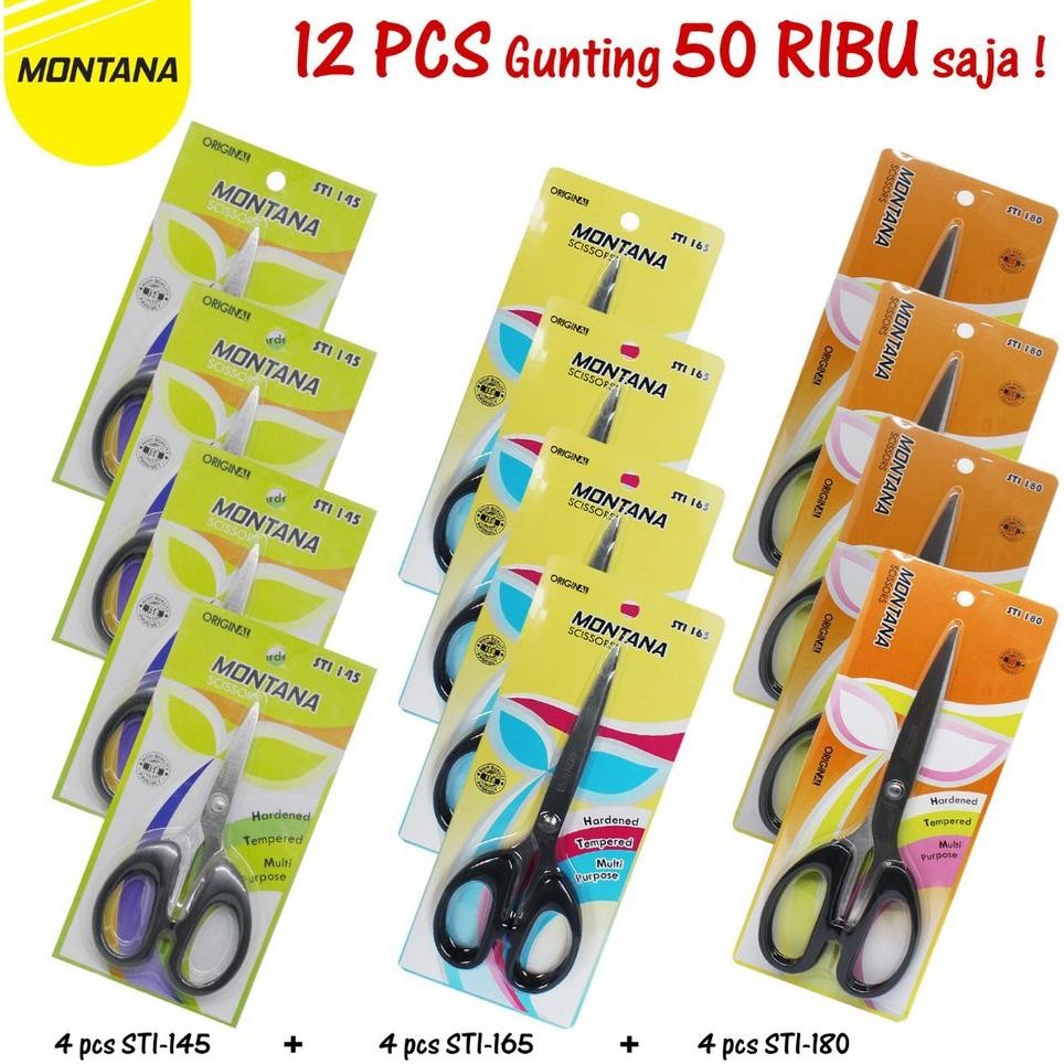 

Montana Bundling Gunting Stainless Stell Sti145 4Pcs Gunting Sti165 4Pcs Gunting Sti180 4Pcs
