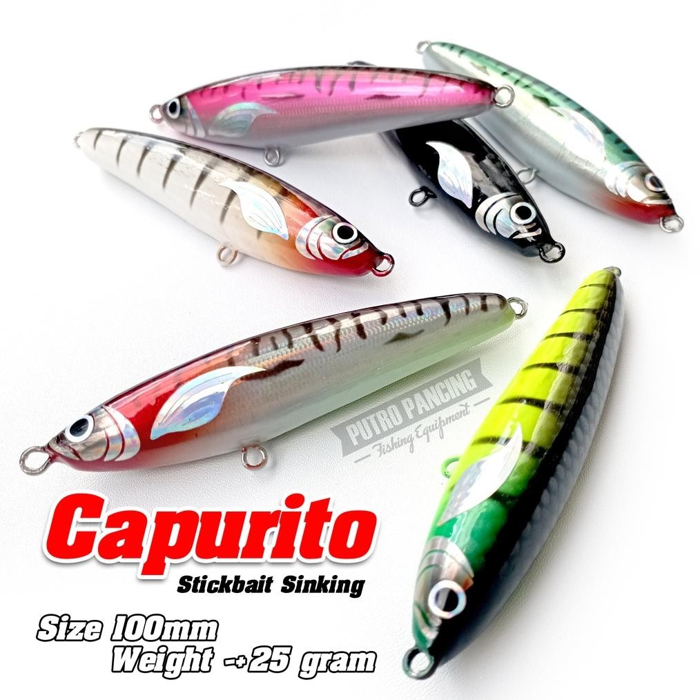 Lure Capurito Stickbait 100mm 25gram Swimmer Sinking