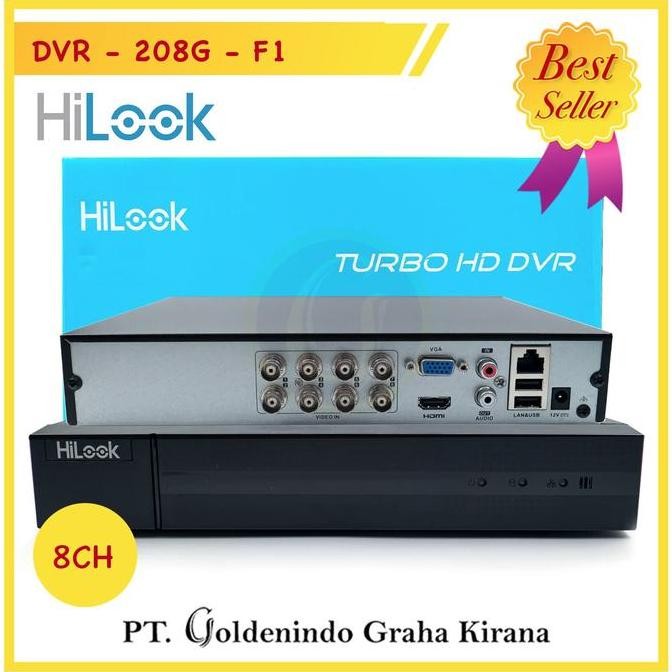 DVR HILOOK HIKVISION 8CH / 8 CHANNEL 1080P DVR-208G-F1