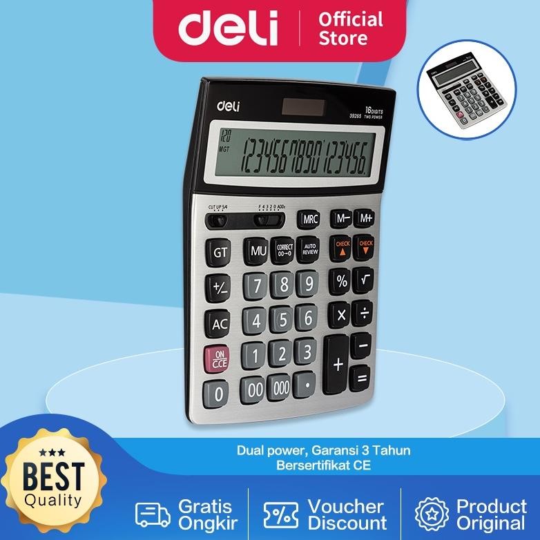 

Deli Kalkulator 120 Check 16 Digit Garansi 3 Tahun LCD besar dan kualitas tinggi E39265