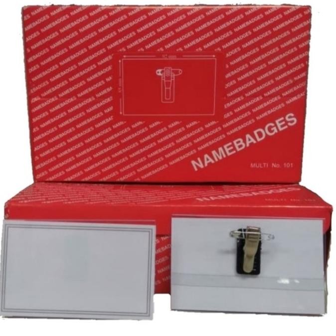 

JH8 [PACK] Name Tag Multi / Tanda Peserta Peniti Plastik MURAH