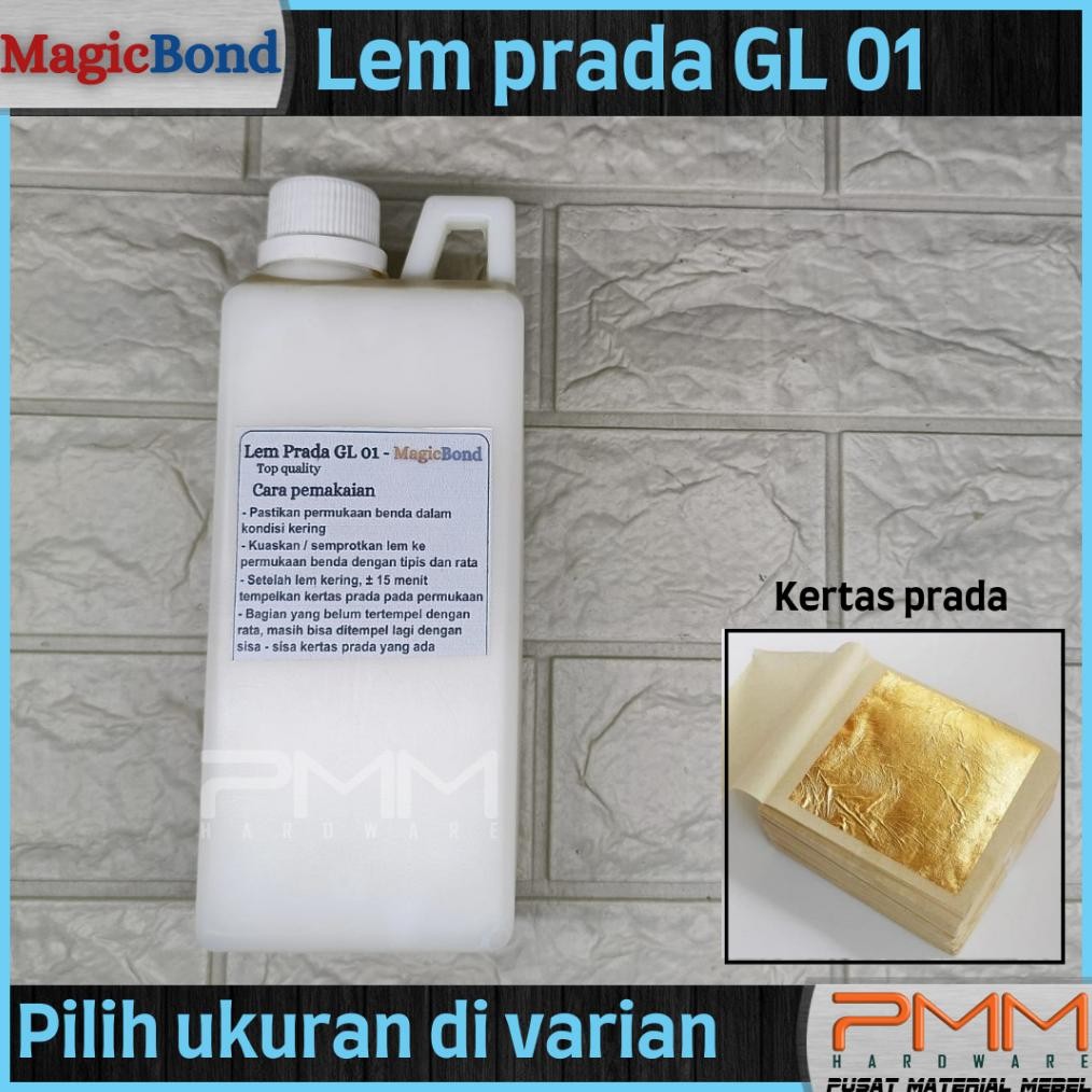 

JH8 lem kertas prada emas GL01 MAGICBOND | glue for goldleaf silver leaf