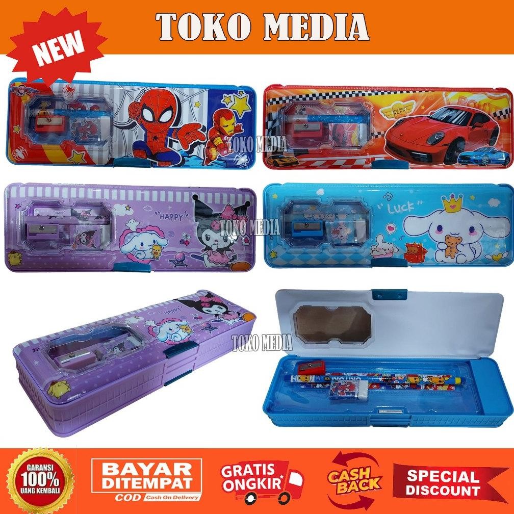 

JH8 Tempat Pensil Magnet Anak Kuromi Cinnamoroll spiderman Sudah Dengan Isinya cc-7821