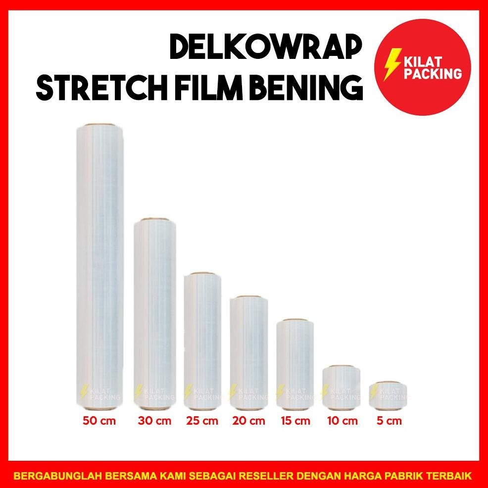 

JH8 STRETCH FILM BENING MURAH 50CM X 500M WRAPPING BARANG DELKOWRAP SATUAN