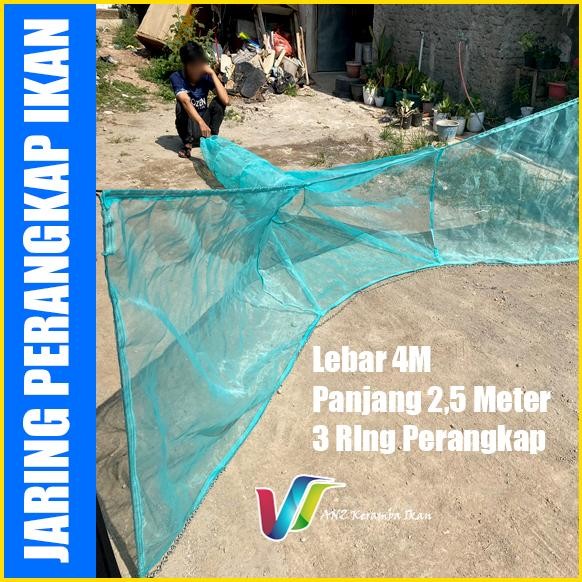 Pukat Jaring Perangkap Ikan pukat harimau siap pakai ukuran 4m x 2,5m NI2