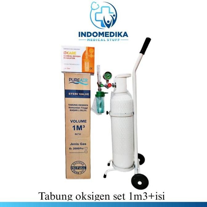 Terlaris Tabung Oksigen 1M3 Lengkap / Tabung Medis / Tabung Set Oksigen 3In1 Ready Stok