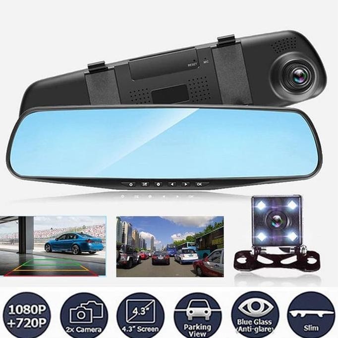 Kaca Spion Tengah Mobil Rear Car Dvr Camera 1080P Kamera