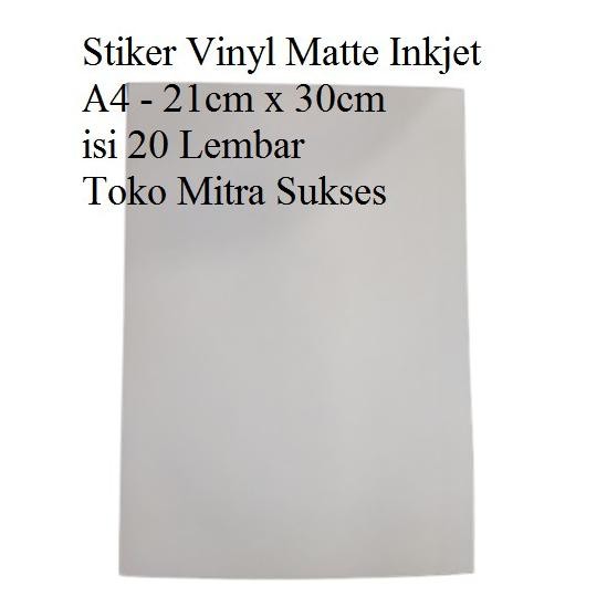 

JH8 Stiker Vinyl Matte Inkjet A4