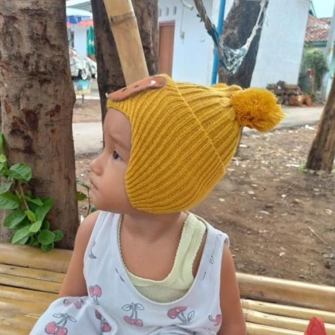 [PROMO] Kupluk Bayi Newborn Bear Korea / Ciput Bayi Beruang Laki Laki GS