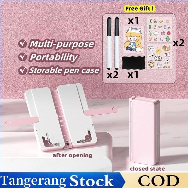 

JH8 Tempat Pensil 2 IN 1 Multifungsi Pencil Case Book Holder Kotak Pensil Lipat dengan Tatakan Buku dan Papan Tulis Praktis Anak Sekolah