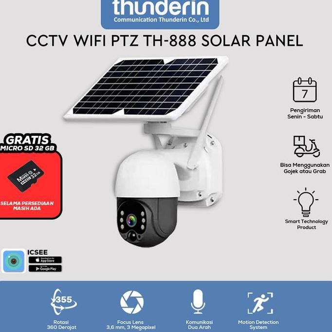 CCTV CAMERA WIFI PTZ OUTDOOR SOLAR POWER TH-888