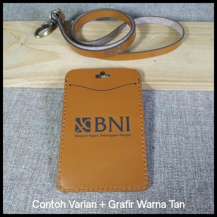 

Terlaris Name Tag/ Id Card + Tali - Kulit Sapi Asli Good Quality