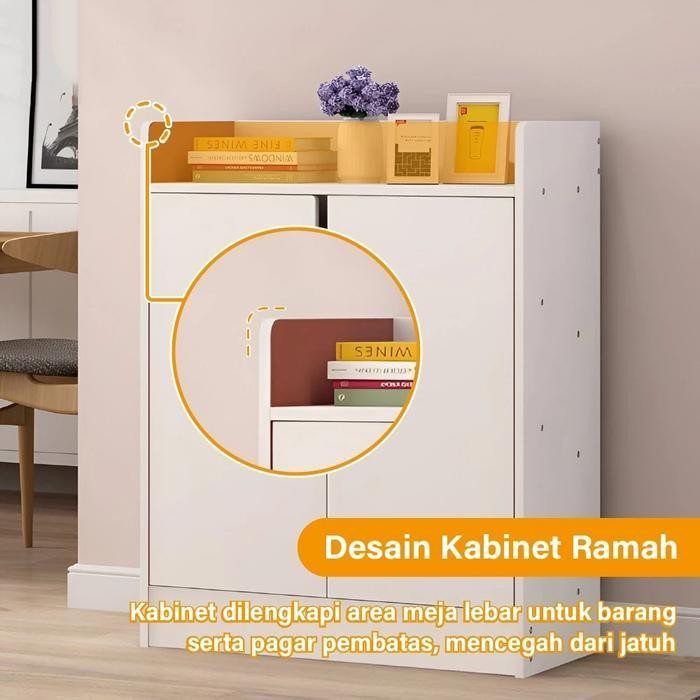 Rak Sepatu Minimalis 2 Pintu Xj-5-1 Lemari Sepatu Kayu Anti Rayap Muat Banyak Original Dan Terpercay