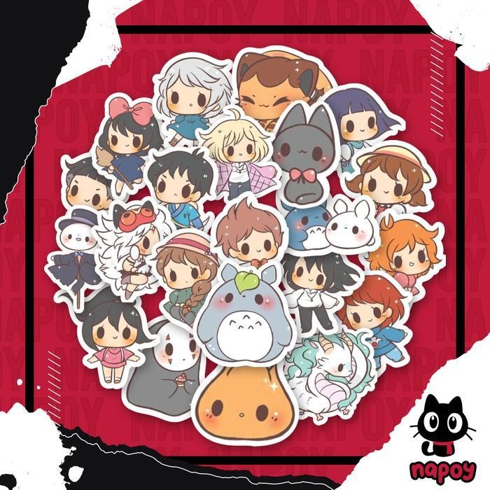 

Stiker Pack Studio Ghibli 22 Pcs Laptop Aksesoris Hp Anti Air