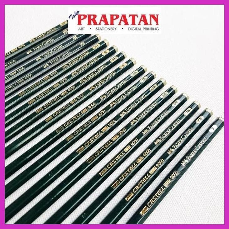 

( SEKOLAH / LUKIS ) PROMO PENSIL FABER CASTELL (6H 5H 4H 3H 2H H F HB B 2B 3B 4B 5B 6B 7B 8B) (SENI / MENGGAMBAR / ART / KERAJINAN ) PACKING AMAN