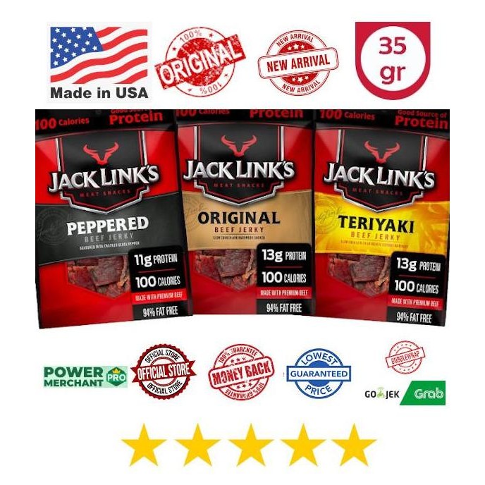 

Jack Links Beef Jerky Dendeng Sapi - 35 Gram - Usa/Amerika