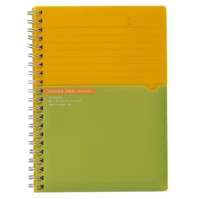 

Kokuyo Twin Ring Notebook Color Tag Bi-Color A5 90Sheets 7Mm - Cut Off