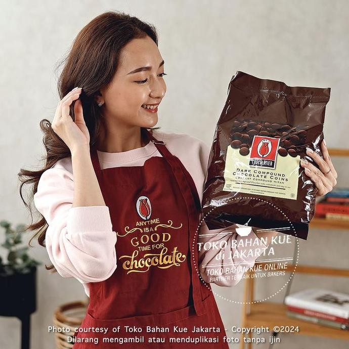 

Tulip Dark Chocolate Compound Coin 2,5Kg Cokelat Coklat Tulip Koin