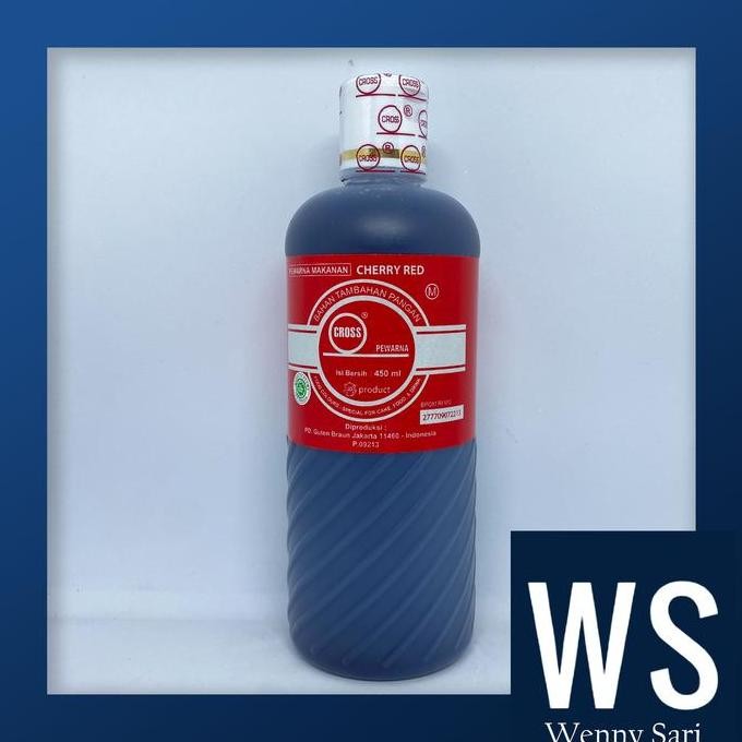 

Pewarna Cherry Red Cross Food Coloring Oil Based 450 Ml
