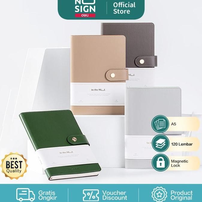 

Nusign Leather Cover Notebook/Buku Catatan Tulis/Agenda A5 Ns299