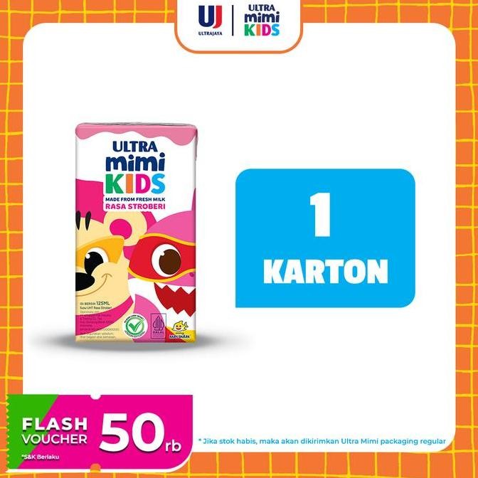 

Ultra Mimi Susu Uht Strawberry 125Ml 1 Karton (40 Pcs)
