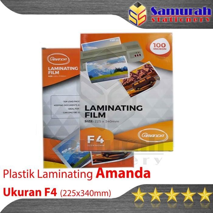 

Vs Plastik Laminating Film F4 Folio Amanda 100 Micron / Isi 100 Lembar 225 X 340Mm / Per Pak