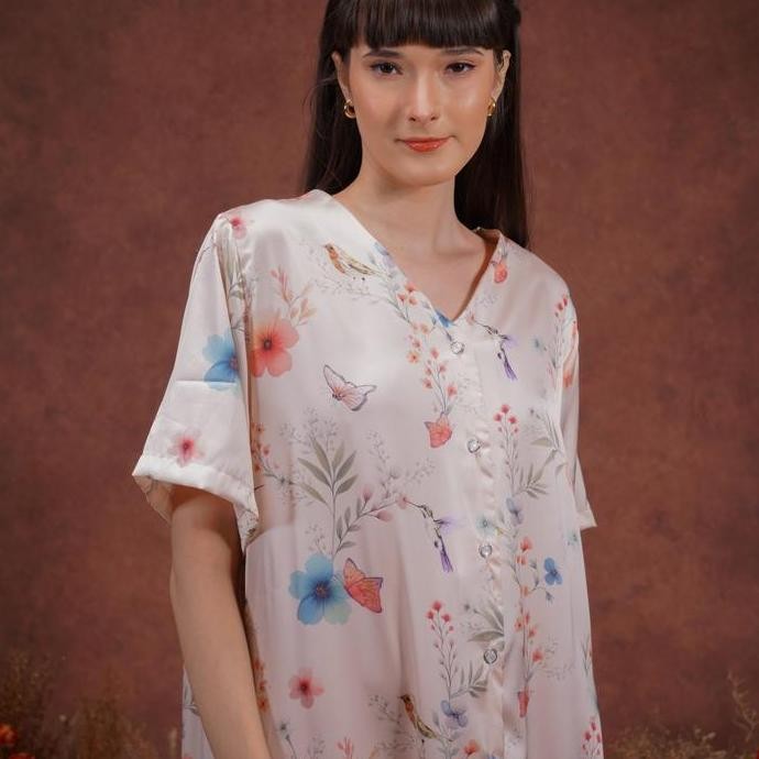 Oriana Homewear Midi Dress Pillow Silk Collection