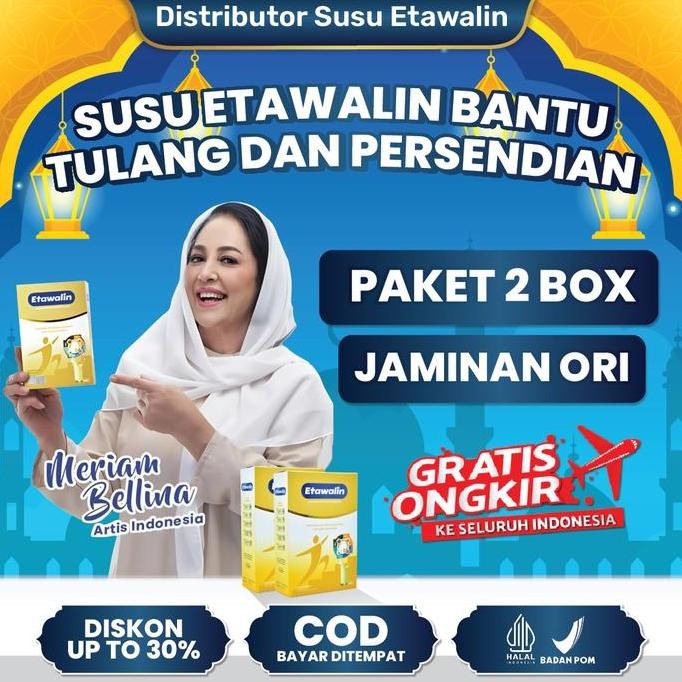 

Etawalin Paket 2 Box Produk Asli Susu Kambing Etawa Bubuk Sudah Bpom 200Gr Dan Bisa Cod