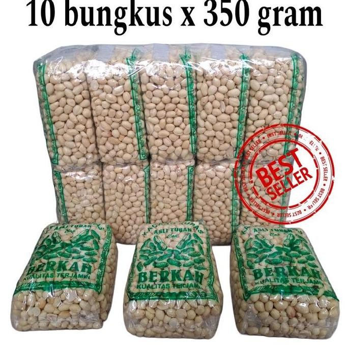 

Paket 10 Bungkus Kacang Kupas Kemasan +- 350 Gram Grosir 1 Ball