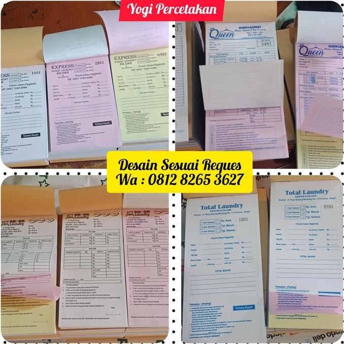 

Nota Bon Laundry 3 Rangkap Pakai Nomor