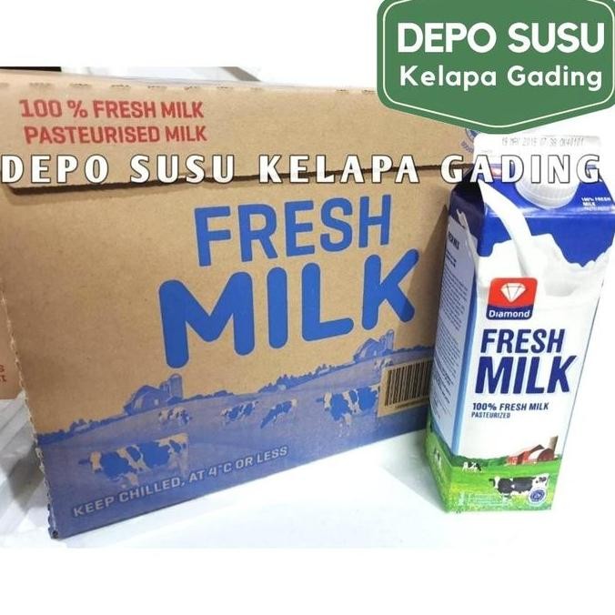 

Susu Diamond Fresh Milk 12 Pcs Karton | Diamond Freshmilk Segar Plain