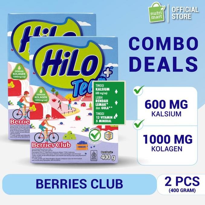 

Twin Pack - Hilo Teen+ Collagen Mix Berries Club 400 Gram