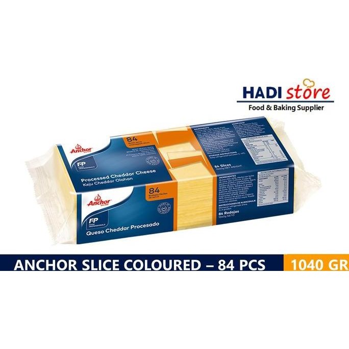 

Anchor Red Cheddar Cheese Keju Burger Slice 84 - 1 Kg