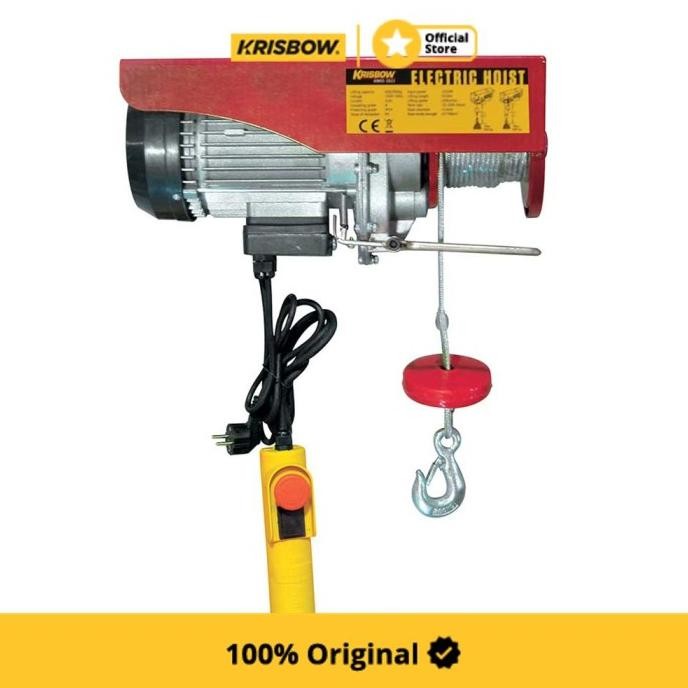 Krisbow Alat Derek Elektrik Hoist Reel Double Hook 1 T