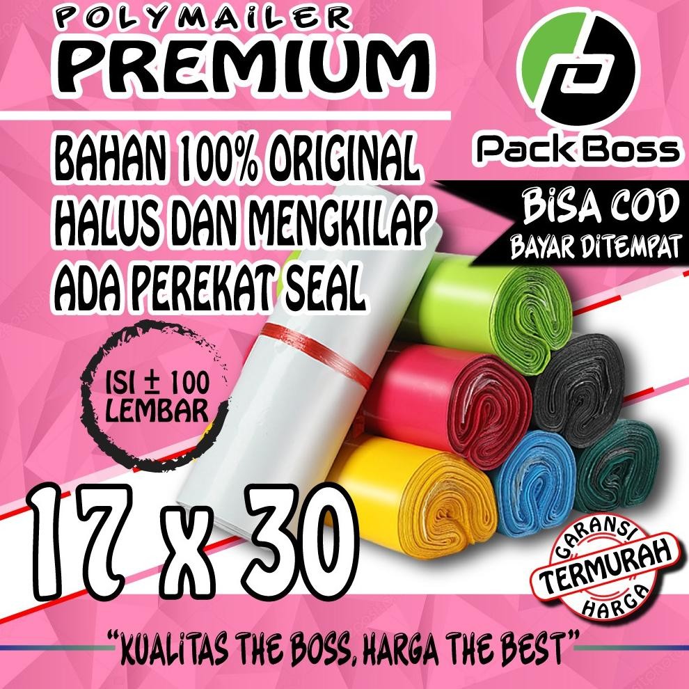 

JH8 POLYMAILER PUTIH PREMIUM 17X30 ISI 100 * TEKSTUR HALUS * PUTIH BENERAN * TEBAL * BAHAN ORIGINAL