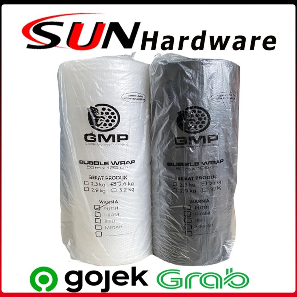 

JH8 Bubble Wrap Plastik Roll 3 / 2.6 / 2.3 Kg 50 M X 125 Cm Hitam Putih Transparan Buble Pembungkus Barang Packing