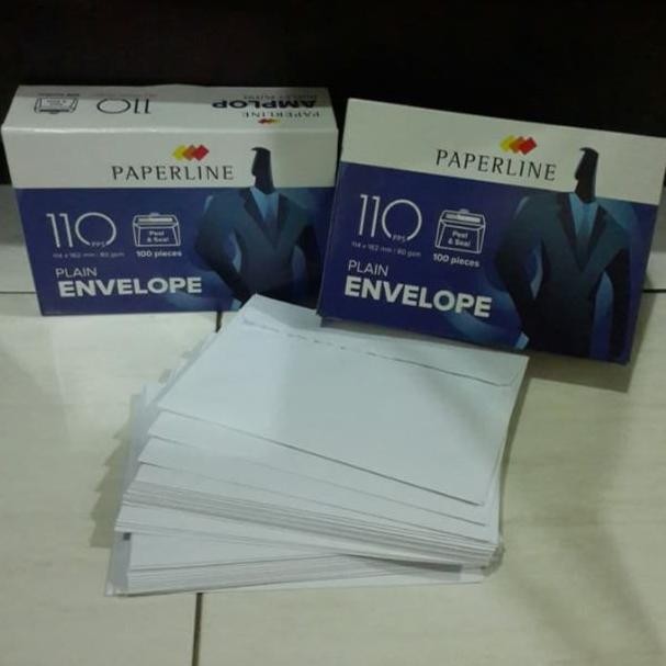 

JH8 Amplop Paperline Polos Tanggung-Besar ( No.110 ) 114x162mm - 100 lbr