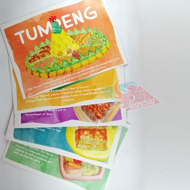 

JH8 Kartu Pos - Postcard Favourite Food