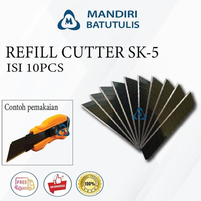 

ready !!! Refill Cutter Blade SK5 - Isi Cutter SK5 Tebal Hitam si 10pcs