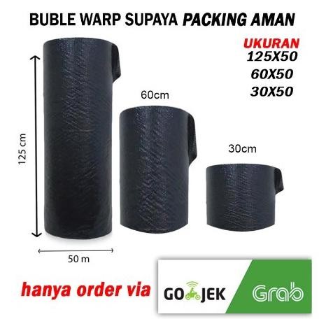 

JH8 Bubble Warp Hitam 125 cm x 50 m / Plastik Warp Tebal Termurah