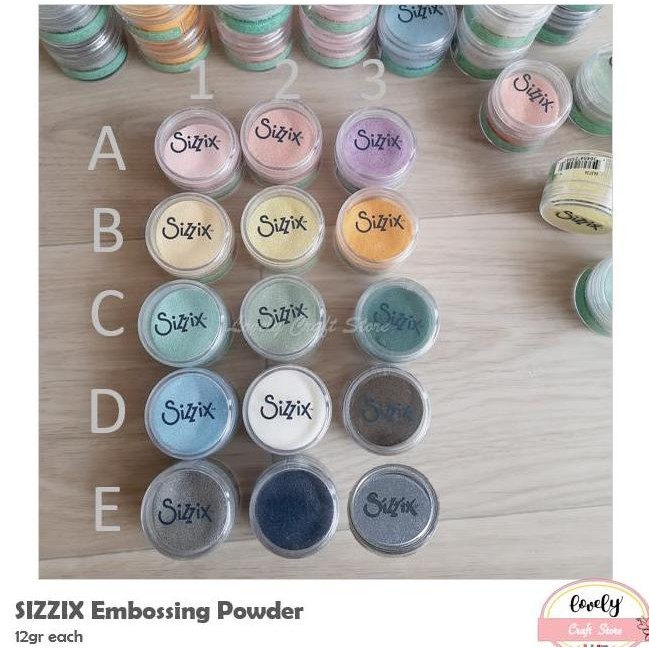 

ready !!! LovelyCraftStore | SIZZIX Heat Embossing Powder 12gr Bubuk Embos untuk Journal, Bujo, Scrapbook, etc