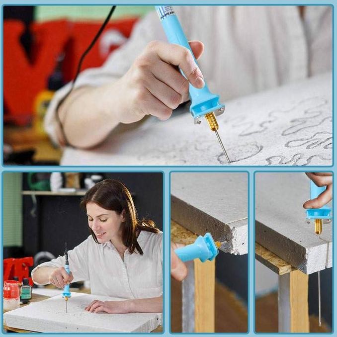 

ready !!! Pemotong Styrofoam Gabus Polystyrene Cutting Machine 10cm 30W - CT10 - Blue