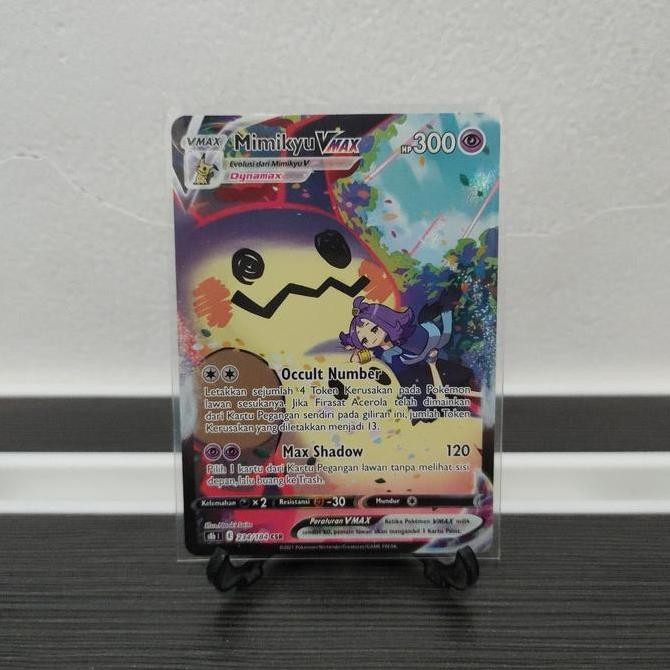 Pokemon TCG Indonesia Mimikyu VMAX S8b 234/184 CSR Rare Original