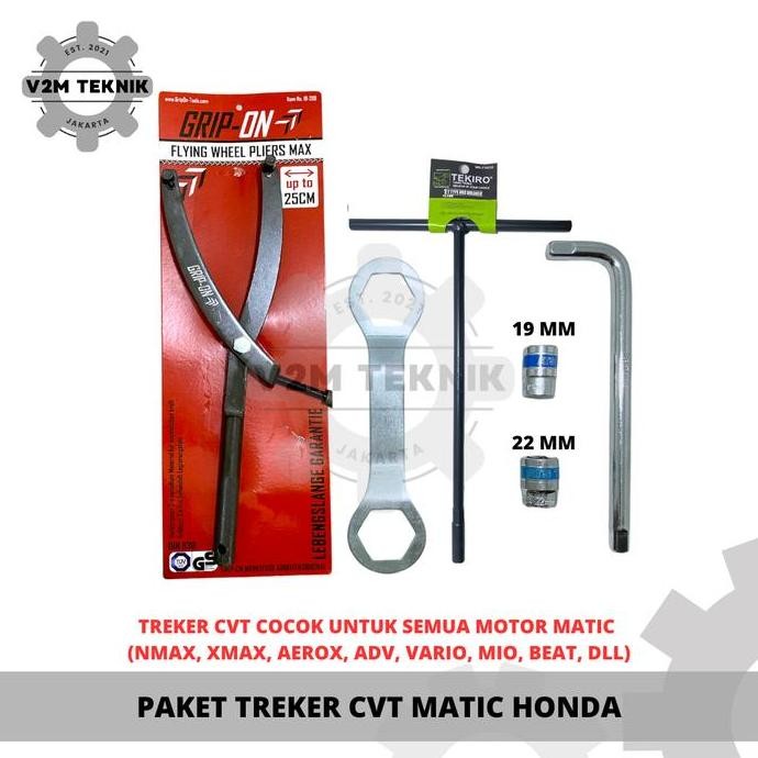PAKET HONDA Treker CVT GRIP ON MAX / Paket Treker CVT Motor Matic UNIVERSAL / Paket Lengkap CVT Moto
