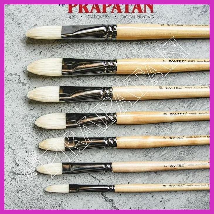 

( SEKOLAH / LUKIS ) PROMO KUAS LUKIS FILBERT V-TEC 489FB / V-TEC PAINT BRUSH (SENI / MENGGAMBAR / ART / KERAJINAN ) PACKING AMAN