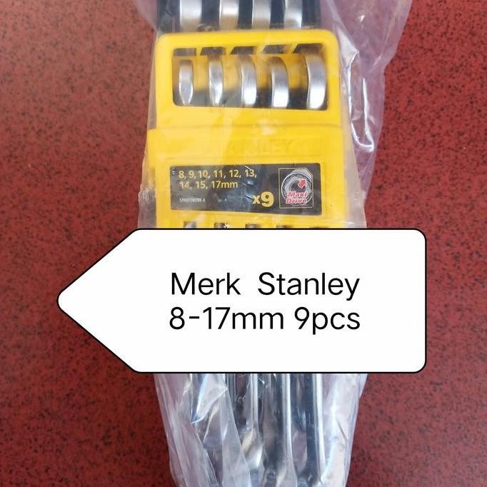 Stanley Kunci Ring Pas 9pcs 8-17mm Kunci Ring Pas 8-17mm 9pcs Stanley