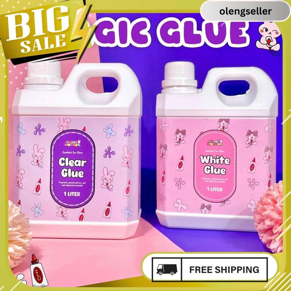 

Magic Glue By Slime Bintaro || Clear Glue || White Glue || White Glue Dan Clear Glue Termurah || Clear Glue Dan White Glue 1 Liter || Clear Slime Lem Bening || White Glue Lem Putih || Lem Untuk Slime Flash Sale