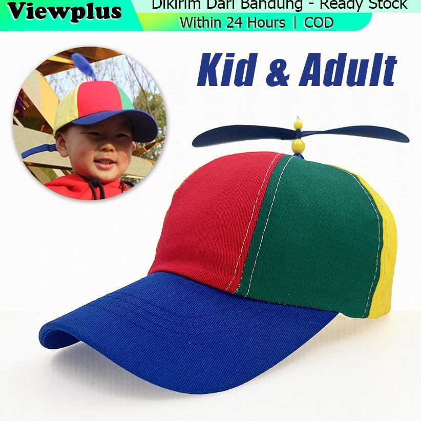 Topi Baseball Baling Baling Anak/Dewasa Warna Warni Fashion Topi Helikopter Lucu
