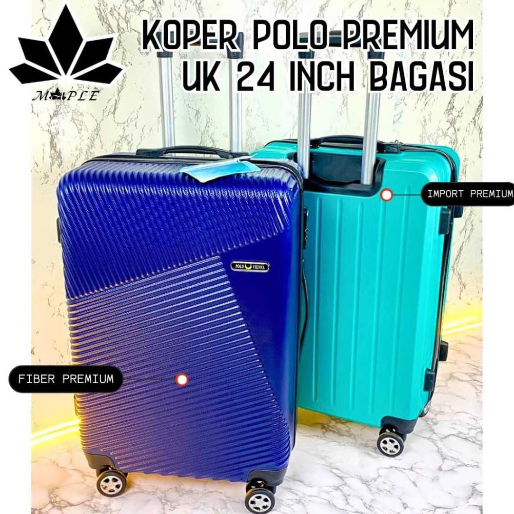 [BISA INSTANT] KOPER POLO PREMIUM 24 INCH KUALITAS TERATAS FIBER BAGASI POLO ANTIPECAH KOPER BAGASI 